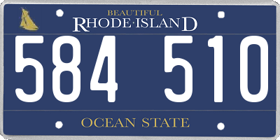 RI license plate 584510