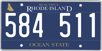 RI license plate 584511