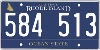 RI license plate 584513