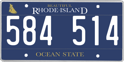 RI license plate 584514