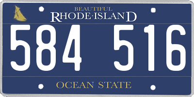 RI license plate 584516