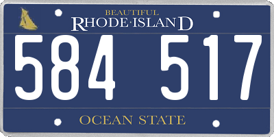 RI license plate 584517