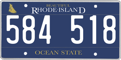 RI license plate 584518