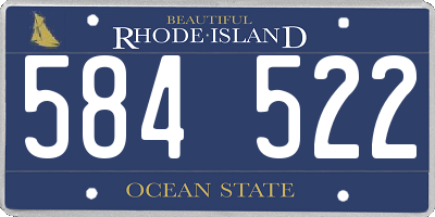 RI license plate 584522