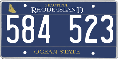 RI license plate 584523