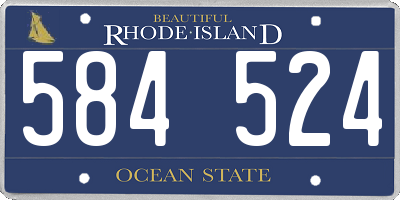 RI license plate 584524