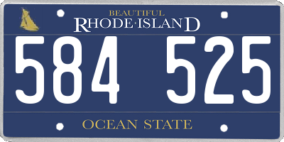 RI license plate 584525