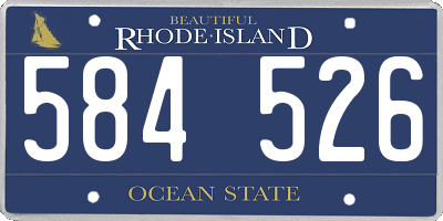 RI license plate 584526