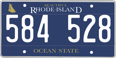 RI license plate 584528