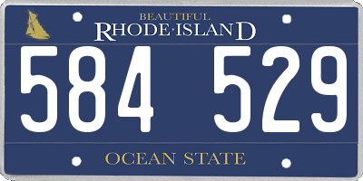RI license plate 584529