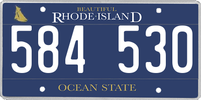 RI license plate 584530