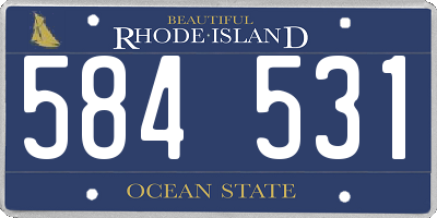 RI license plate 584531