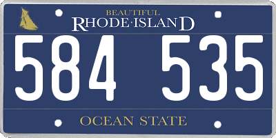 RI license plate 584535