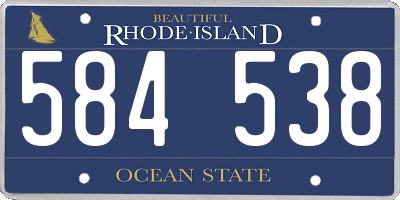 RI license plate 584538