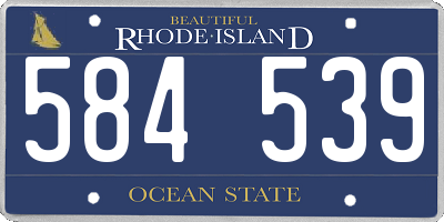 RI license plate 584539