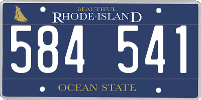 RI license plate 584541