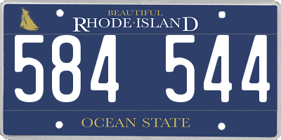 RI license plate 584544