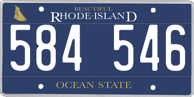 RI license plate 584546