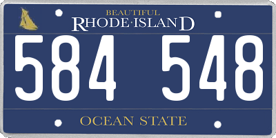 RI license plate 584548