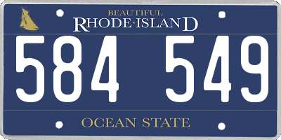 RI license plate 584549
