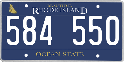 RI license plate 584550