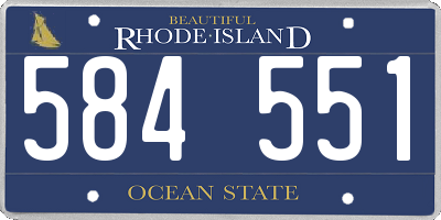 RI license plate 584551