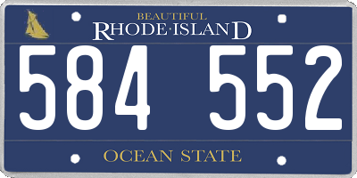 RI license plate 584552