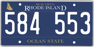 RI license plate 584553
