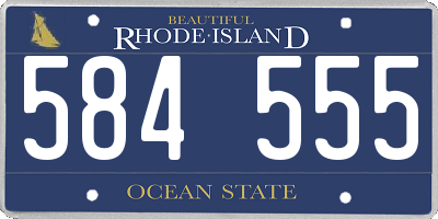 RI license plate 584555