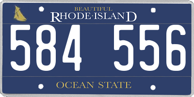 RI license plate 584556