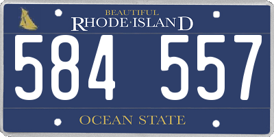 RI license plate 584557