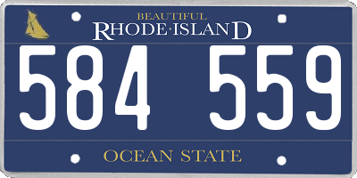 RI license plate 584559