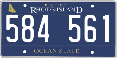 RI license plate 584561
