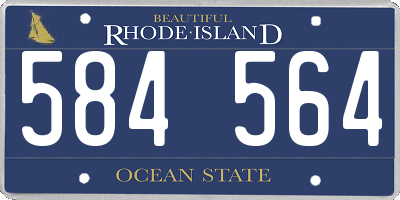 RI license plate 584564