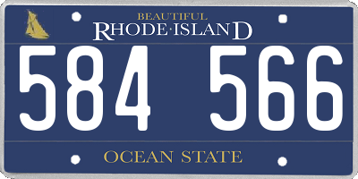 RI license plate 584566