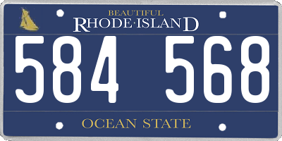 RI license plate 584568