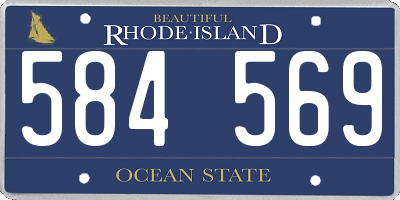 RI license plate 584569
