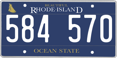 RI license plate 584570