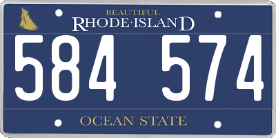 RI license plate 584574