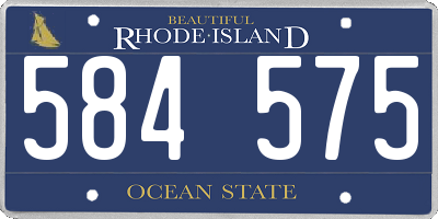 RI license plate 584575
