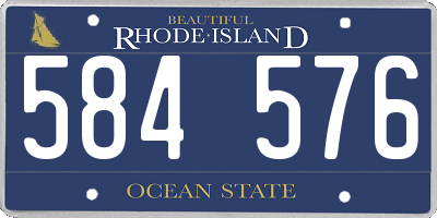 RI license plate 584576