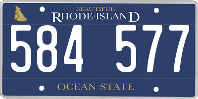 RI license plate 584577