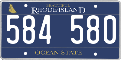 RI license plate 584580