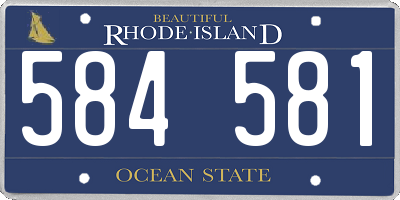 RI license plate 584581