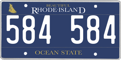RI license plate 584584
