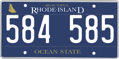 RI license plate 584585