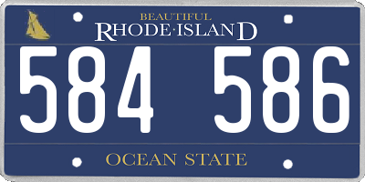 RI license plate 584586