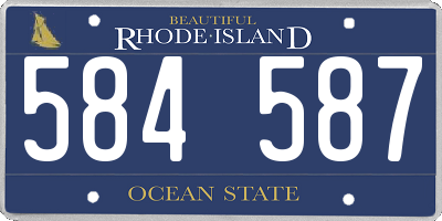 RI license plate 584587