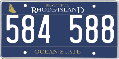 RI license plate 584588