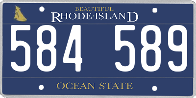 RI license plate 584589